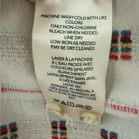 Pilcro x Anthropologie Bella Femme Embroidered Button Down Boho Puff Sleeve Top - Picture 8 of 11